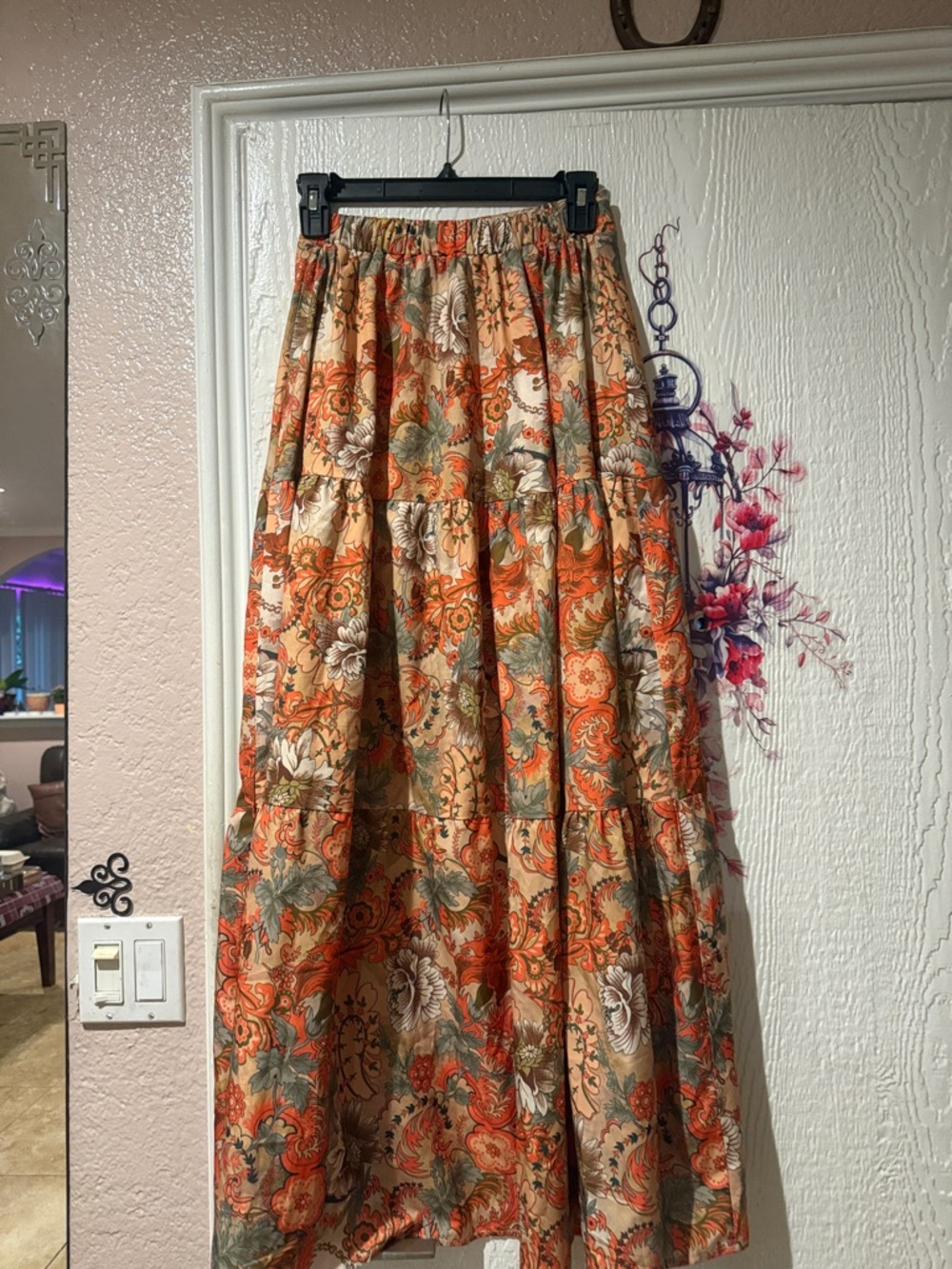 SHEIN White Crochet Camisole with Floral Tie Straps